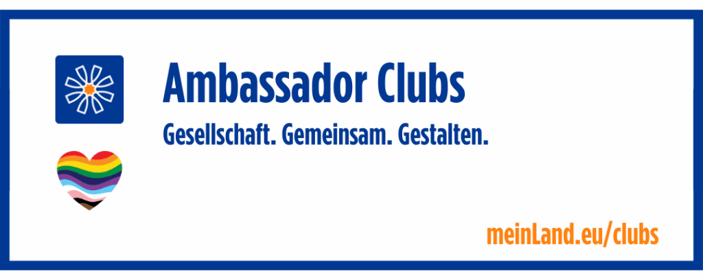Banner: Ambassador Clubs. Gesellschaft. Gemeinsam. Gestalten.