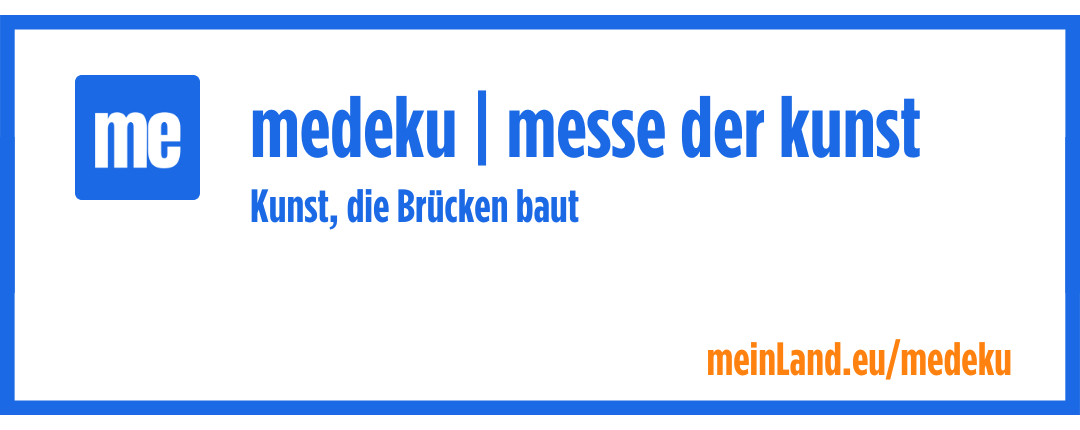 Banner medeku | messe der kunst - Kunst, die Brücken baut