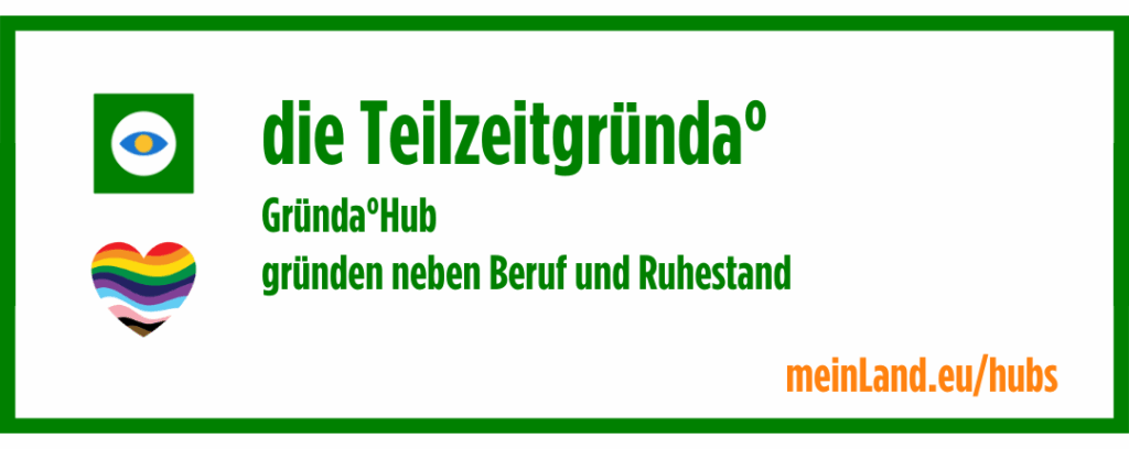 Banner: Jugend gründet. Gründer-Hub - gründen neben Beruf und Ruhestand